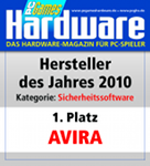 PC Games Hardware: 'producer of the year 2010' in the category 'security software'