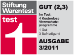 Avira AntiVir Personal - Free Antivirus ist Testsieger bei Stiftung Warentest - Testnote 2,3