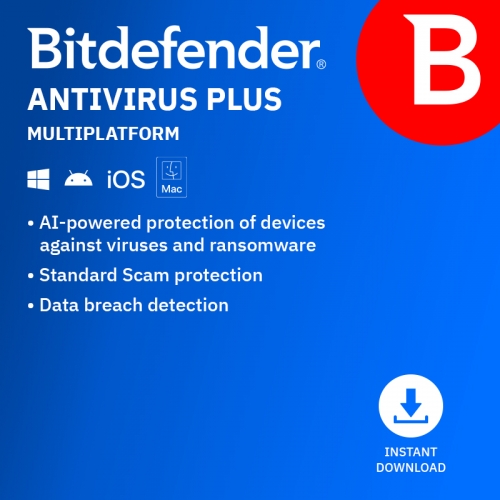 Bitdefender Antivirus Plus Multiplatform - 1-Year / 5-Device