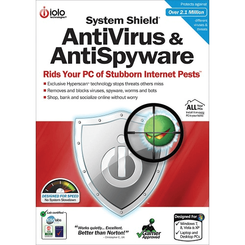 iolo System Shield AntiVirus & AntiSpyware - 1-Year / Unlimited Devices iolo System Shield AntiVirus & AntiSpyware - 1-Year / Unlimited Devices