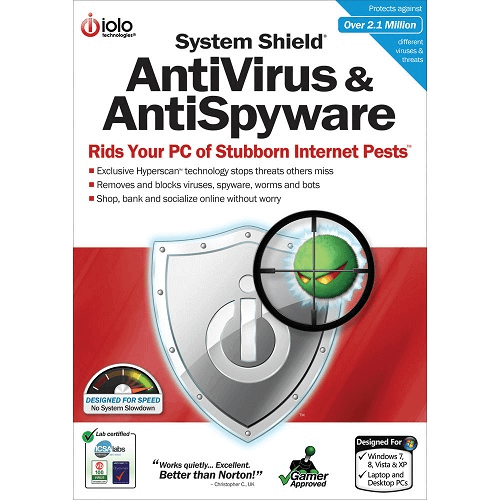 iolo System Shield AntiVirus & AntiSpyware - 1-Year / 10-PC