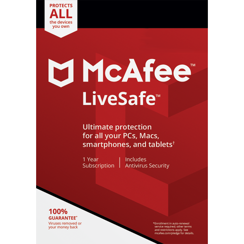 McAfee LiveSafe - 1-Year / Unlimited Devices