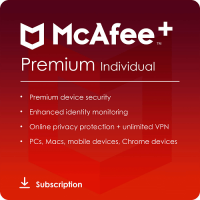 McAfee+ Premium Individual  - 1-Year / Unlimited Devices - Europe/UK