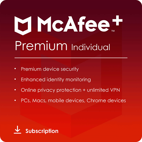 McAfee+ Premium Individual  - 1-Year / Unlimited Devices - Europe/UK