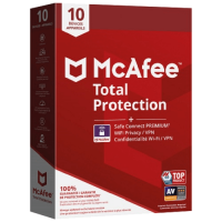McAfee Total Protection with Safe Connect VPN - 1-Year / 10-Devices
