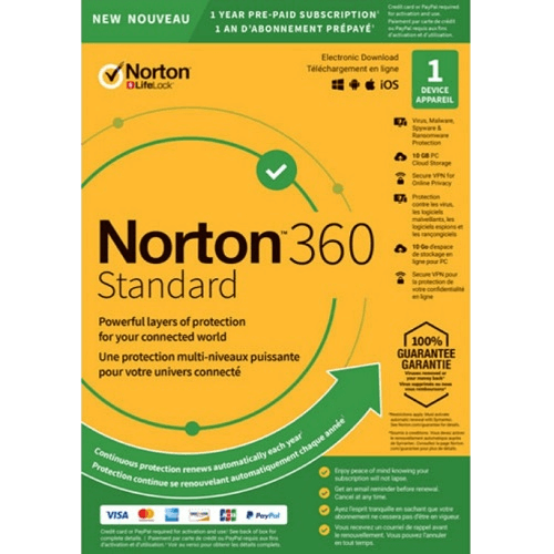 Norton 360 Standard - 1-Year / 1-Device - USA/Canada