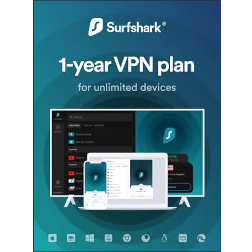 Surfshark Starter VPN - 1-Year / Unlimited Devices - Global Surfshark Starter VPN - 1-Year / Unlimited Devices - Global